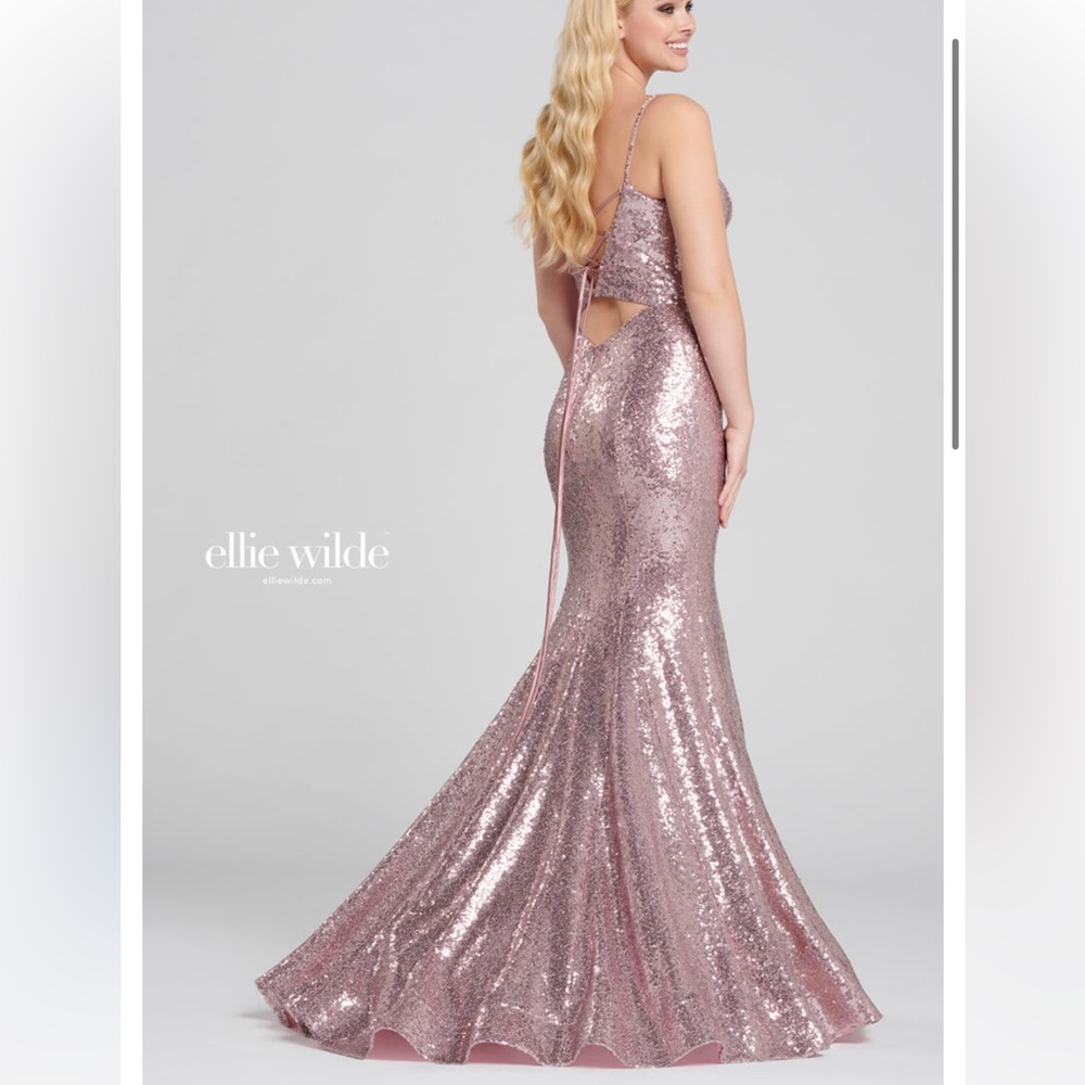 Mon Cheri Pink Prom Dress - Picture 4 of 4